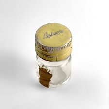  VINTAGE LEDERLE TINY GLASS SAMPLE BOTTLE JAR APOTHECARY MEDICAL DAIRY LIVESTOCK picture