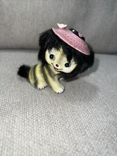 California Creations by Bradley Dog Figurine Tiger Yellow Stripes Pink Hat Fur picture