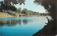 Schenk Lake Oglebay Park Wheeling WV West Virginia fishing Postcard picture
