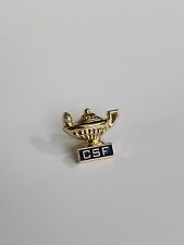 CSF Lapel Pin California Scholarship Federation Gold Color Lamp of Knowledge picture