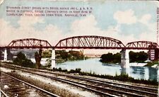 Sparkman St + L&N RR  Bridges Cumberland River Memphis TN 1909 Postcard Antique picture