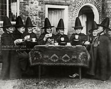 Vintage Witches Having Tea Photo - Witches’ Council - Witch Coven Historic Photo picture