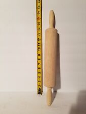 Vintage Farmhouse Wooden Rolling Pin Natural Turn Handles 17” Long,  Maple Wood picture