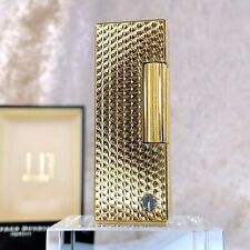 Vintage Dunhill Rollagas Lighter Gold Finished Circular Pattern picture