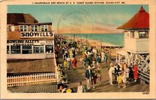 Linen PC Boardwalk and Beach at U.S. Coast Guard Station Ocean City Maryland picture