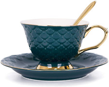 Green Vintage 8 Ounces Porcelain Coffee Cup,Tea Cup picture