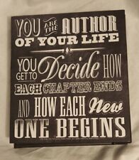You Are The Author Of Your Life Motivational Chapter Beginnings Photo Album 4x6 picture