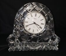 Mikasa Crystal Clock with  Etched Flowers picture