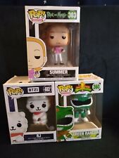 POP Rick And Morty, BT21, and Power Rangers figures, 3 Box Lot. picture