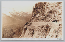 Postcard, RPPC, Crystal Point, Going-To-The-Sun Hwy, Glacier Park, Montana, Car picture