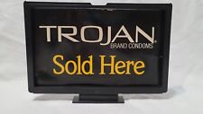 1980's Trojan Brand Condoms Sold Here Countertop Advertising Sign 10