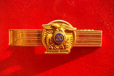 RARE 1/20 12k G.F US A&AF Army Air Force Exchange 20 years TIE PIN Pin Bar Claps picture