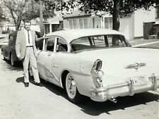 ZF Photograph Handsome Man Cool Old Car 1950's picture