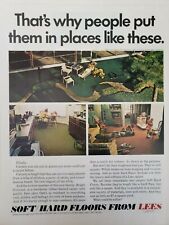 Vintage 1969 Lees Carpet Print Ad Ephemera Wall Art Decor Soft/Hard Floors picture
