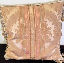 High End Decorator Brocatelle Pillow with Tassel Trim  XX951 picture