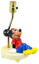Disney Mickey Mouse Figurine Lamp Portable Table Side Vintage Underwriters Lab picture