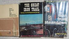 3 Train Railroading Books Man from Steamtown, Great Iron Trail, Western Railroad picture