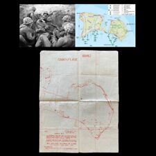 RARE WWII 1944 SECRET 4th Marine Division D-Day  Burlesque Camouflage Attack Map picture