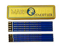 Vintage JS Staedtler Mars Pencils 2886 Lumograph 9 Pencils in Original Tin picture