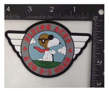 ARMY A CO 2-1 FLYING ACES GSAB COLOR MILITARY HOOK & LOOP PVC PATCH picture