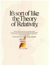 Merit Cigarettes Smoking Theory of Relativity Vintage 1990 Print Ad picture
