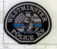 California - Westminster K-9 CA Police Dept Patch K9 Subdued Thin Blue Line picture