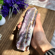 900G Natural Purple Sphalerite Druzy Crystal Tower Mineral Specimen Healing picture