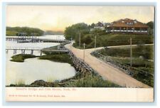 1906 Sewall's Bridge and Club House, York, Maine ME Antique Unposted Postcard picture