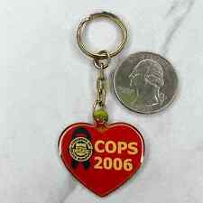 2006 Cops Concerns of Police Survivors Heart Keychain Keyring picture