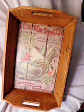 Vintage J. Steckler Seed Co. Wood Advertising Crate picture