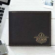 Customized 'Julson' Black & Gold Bi-Fold Wallet For Men, RFID Protected Wallet F picture