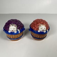 Fitz And Floyd Cats In Fruit Baskets Rare Salt And Pepper Shakers picture