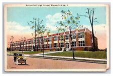 Rutherford High School Rutherford New Jersey NJ  UNP WB Postcard W22 picture