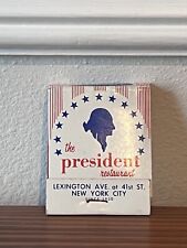 c1950s The President Restaurant New York City NY Matchbook Full 20 Strike picture