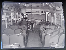 Negative 1940s Bus Inside View California Advertising  On Walls Vintage picture