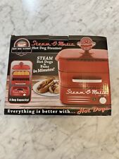 Vintage Steam O Matic Hotdog Steamer Brand New In Box Red picture