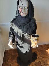 Gemmy grave keeper crypt Halloween prop AS IS light up life-size picture