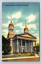 Baltimore City MD-Maryland, Catholic Cathedral, Religion, Vintage Postcard picture