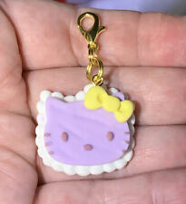 Purple Hello Kitty Cake Charm Zipper Pull & Keychain Add On Clip picture