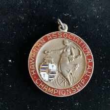 SUPER RARE Historical Hawaii 1950 Hawaiian Assoc Championship STERLING MEDAL picture