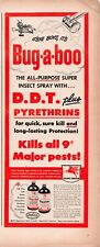 Bugaboo Insecticide Pesticide DDT Banned 1970s Mobil Oil Made Vtg Print Ad 1947 picture