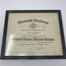 honorable discharge 1968 March USMCR Framed picture