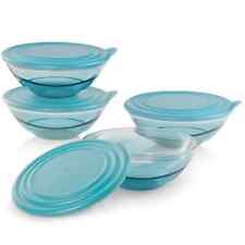 NEW tupperware sheerly elegant 4 pc xs bowl set sheer and azure Blue FreeShippin picture