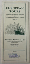 European Tours Hamburg-American Line Independent Inclusive Tour Vintage Brochure picture