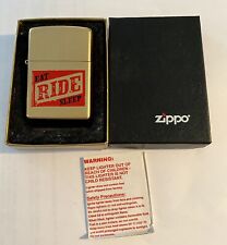Zippo Brass Marlboro EAT RIDE SLEEP Lighter (see Desc) With Box & Insert picture