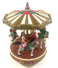 1996 Mr. Christmas Disney A Mickey Holiday Go Round Carousel 50 Songs NEW picture