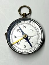 Vintage German Brass Magnetic Pocket Compass With Locking Dial picture