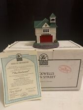 1991 Norman Rockwell Hometown Collection The Firehouse by Rhodes Box COA picture