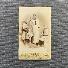 CDV Photo Antique Portrait Group Young Woman Two Girls with Short Hair Austria picture