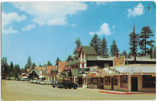 Pine Knot Big Bear Lake California Main Street Vintage Cars 1950s Postcard picture